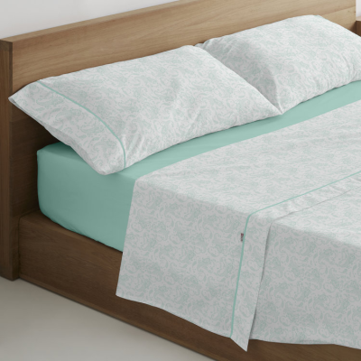 Juego sábanas estampadas Lara 316-AQUA