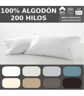 Funda de almohada COMBI LISOS BIÉS. 100% algodón (200 hilos)
