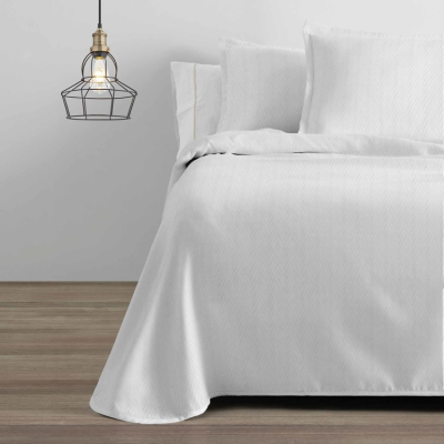 Colcha de Algodón Adra modelo espiga. 001-BLANCO