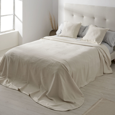 COLCHA TEJIDA JAVA 50/50 021-CREMA
